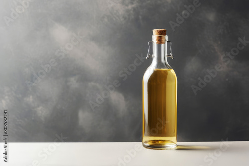 generated illustration vinegar bottle isolated on gray background