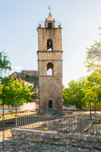 Bell tower in Montánchez, Cáceres, Extremadura, Spain photo