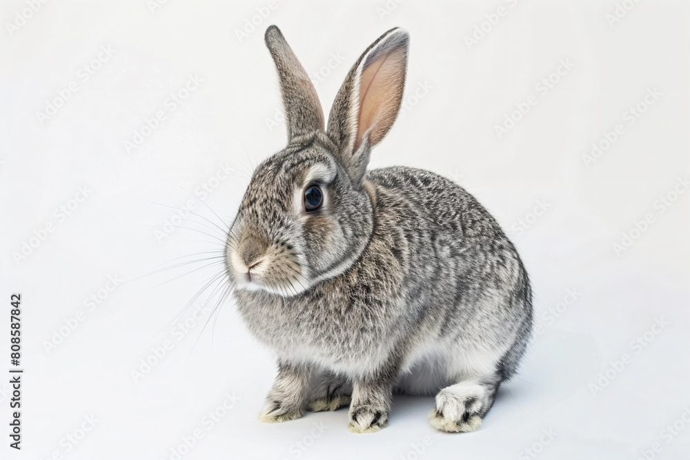 a rabbit sitting on a white surface with a white background a rabbit sitting on a white surface with a white background