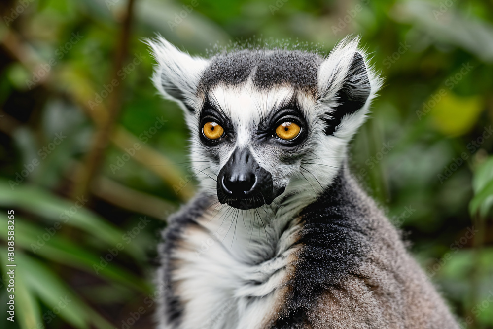 a close up of a lemur with a very big eyes a close up of a lemur with a very big eyes