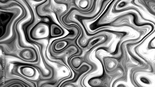Abstract fluid black and white liquid water surface flow background. abstract glowing liquid background. Liquid marble texture.
