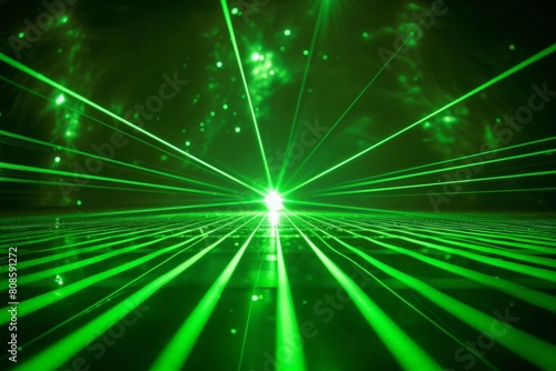 Green laser lights effect