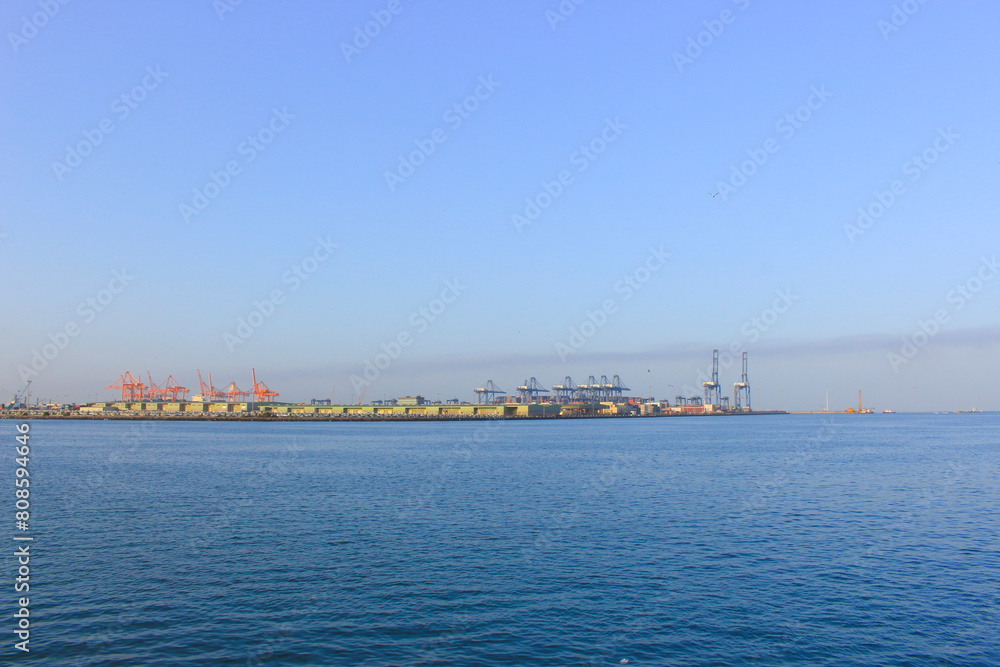 view of the city, sea port in Jeddah KSA