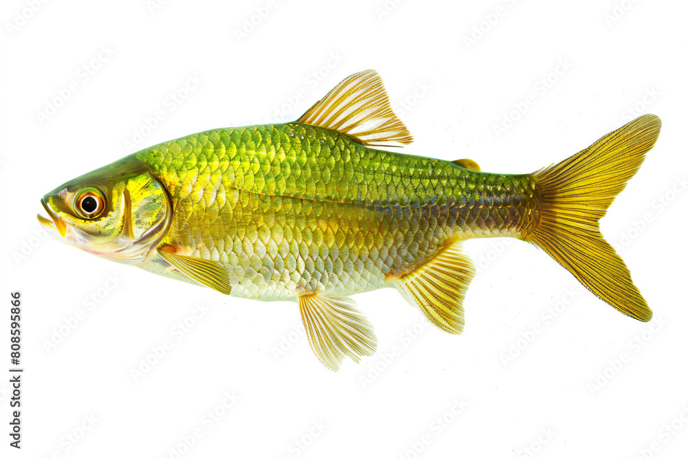 a fish with a yellow tail and a black nose a fish with a yellow tail and a black nose