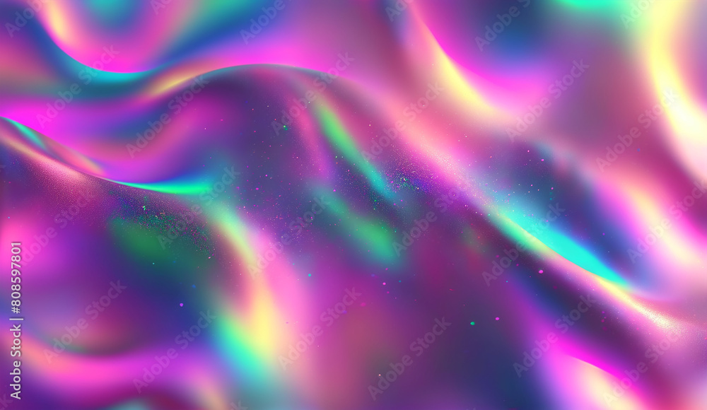 Abstract fluid iridescent holographic neon curved wave in motion colorful background, Gradient design