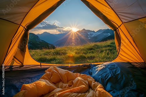 Tent Time: A Morning Moment Amidst Nature