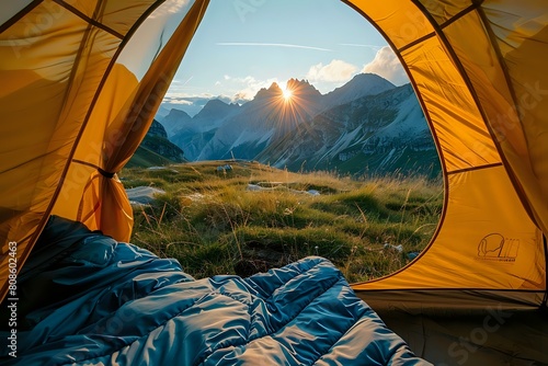 Tent Tranquility: A Morning in the Mountains