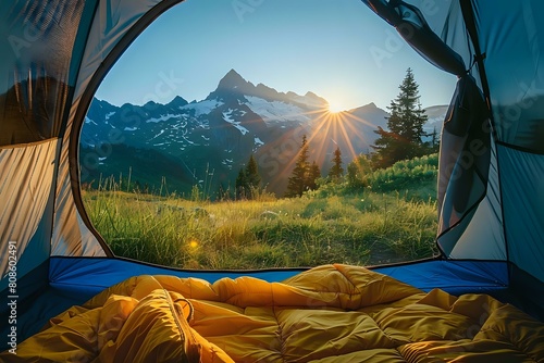 Camping Comfort: A Tent's Window to the Wilderness