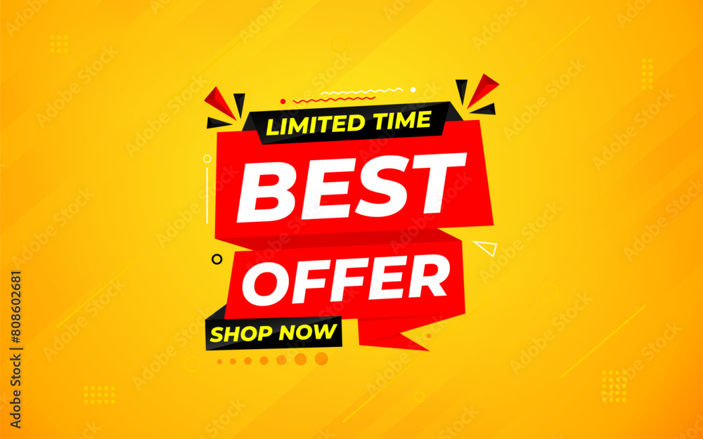 Best Offer sale banner vector template. Offer banner. Sale offer and discounts background, Offer Promotion marketing poster design for web and Social. Vector Illustration. Best Offer sale banner vector template. Offer banner. Sale offer and discounts background, Offer Promotion marketing poster design for web and Social. Vector Illustration.