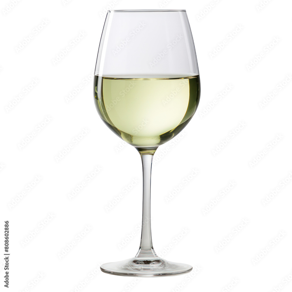 A glass of white wine on a transparent background. A glass of white wine on a transparent background.