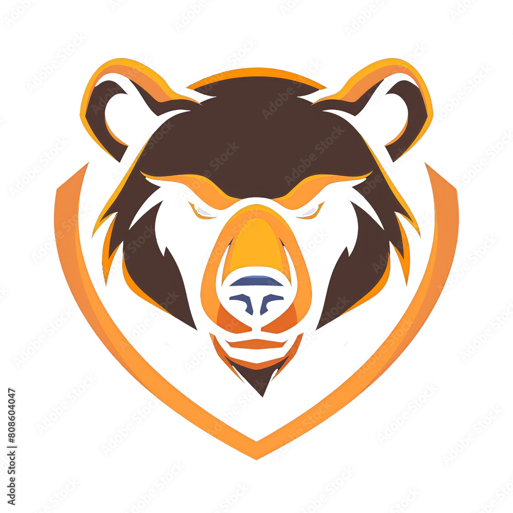 Fierce bear logo with a bold sharp design Fierce bear logo with a bold sharp design