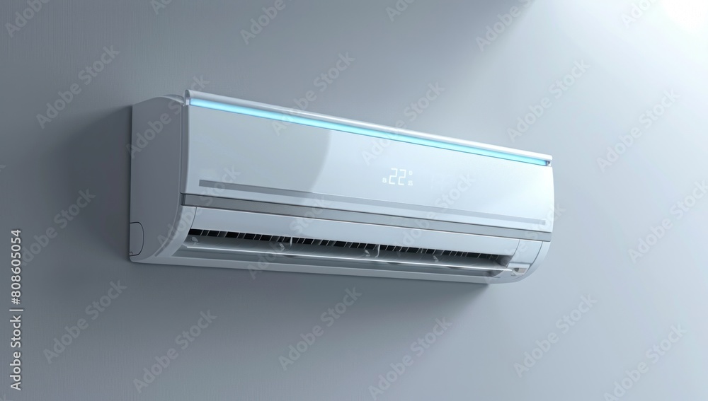 Emphasize the importance of meticulous care as the cleaning staff attends to the air conditioner, a vital element in the comfort of the minimalist home. Emphasize the importance of meticulous care as the cleaning staff attends to the air conditioner, a vital element in the comfort of the minimalist home.