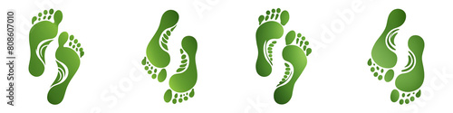 A pair of green feet. white background PNG. 
Green Foot Stock Illustrations. Carbon Footprint photo