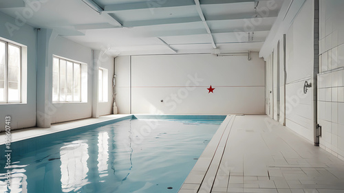 swimming pool ussr interior design minimalism white color