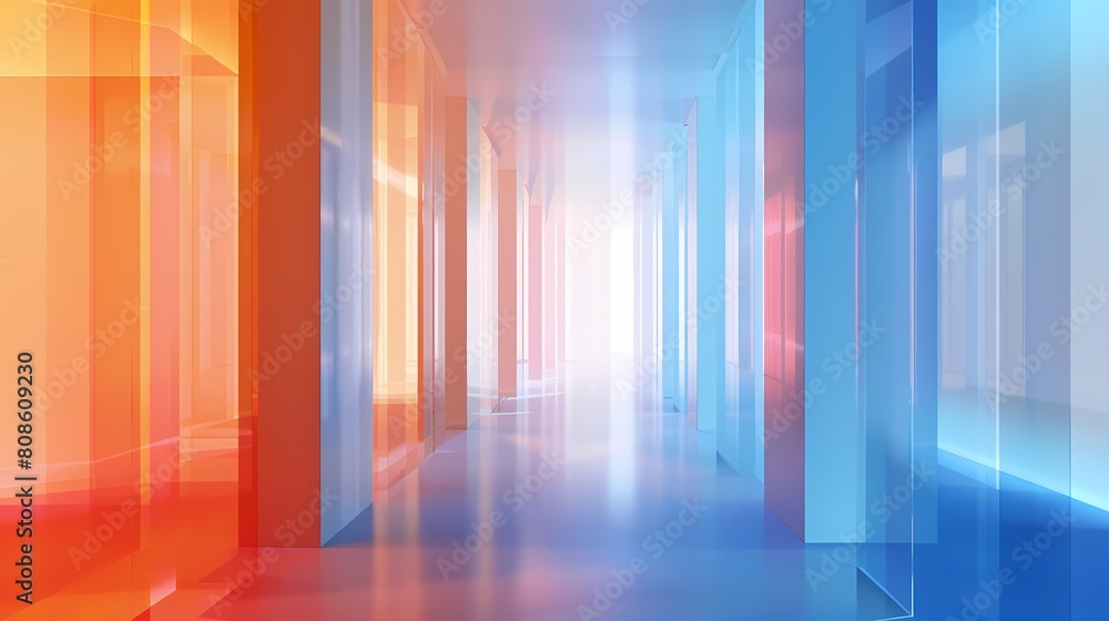 Blue and orange gradient glass city scene poster web page PPT background Blue and orange gradient glass city scene poster web page PPT background