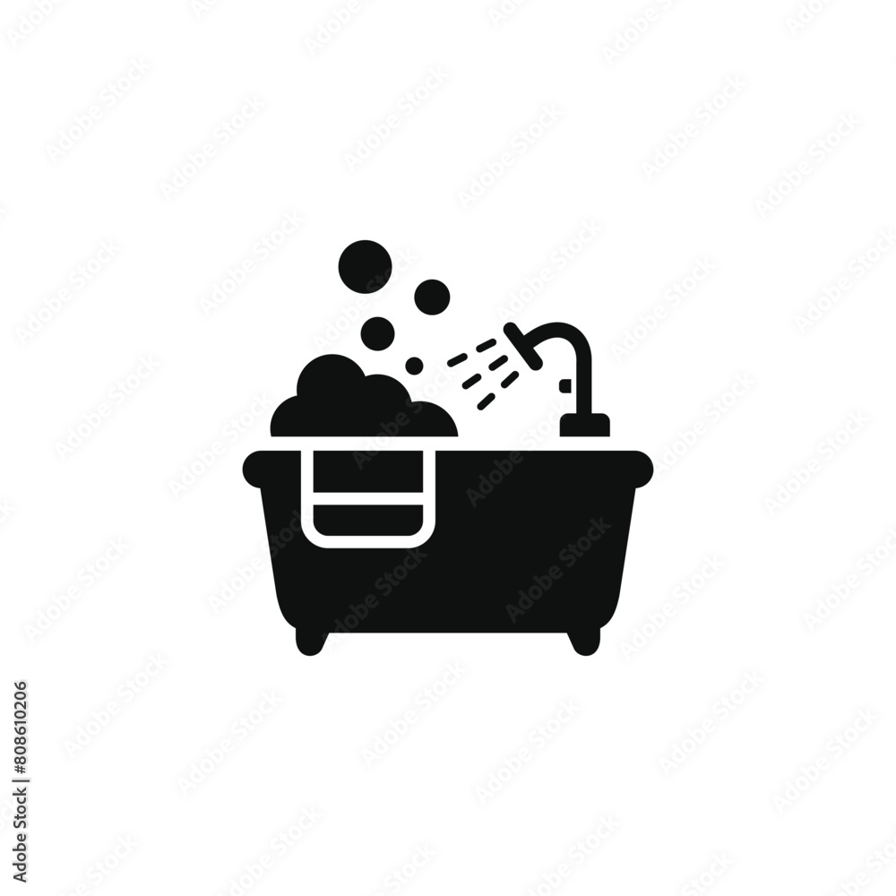 Bathtub icon isolated on transparent background Bathtub icon isolated on transparent background