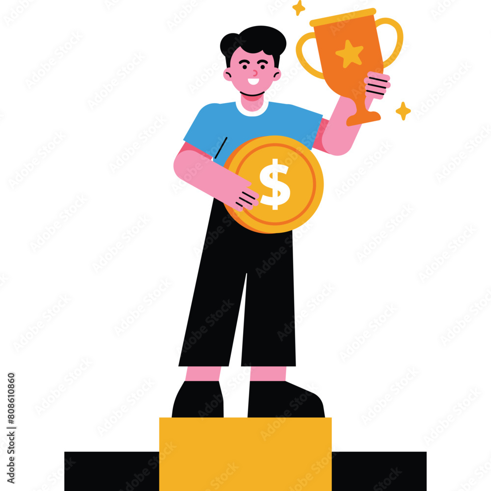 Man receives an award for financial excellence Man receives an award for financial excellence