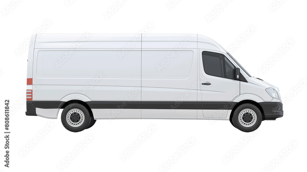 Empty delivery cargo van clip art