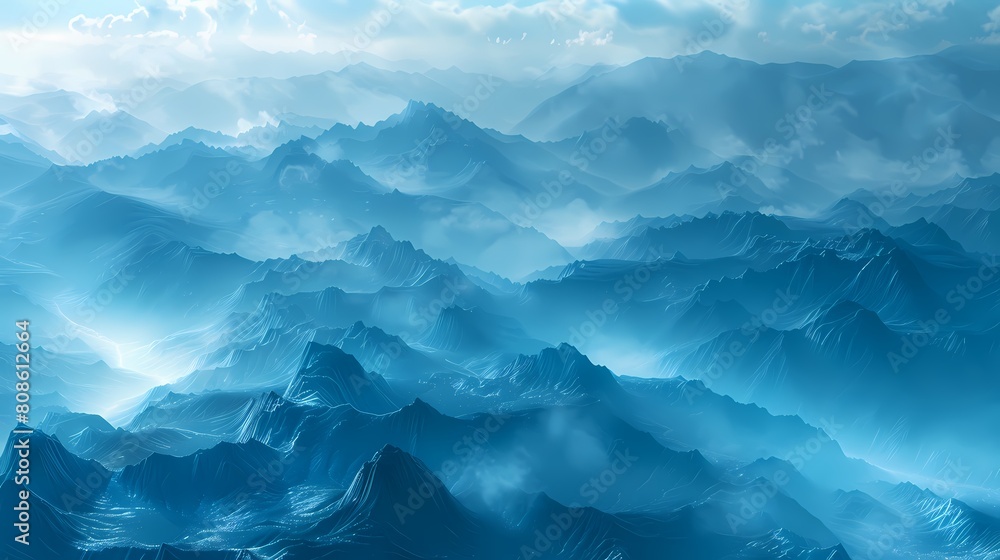 blue mountain illustration poster background blue mountain illustration poster background