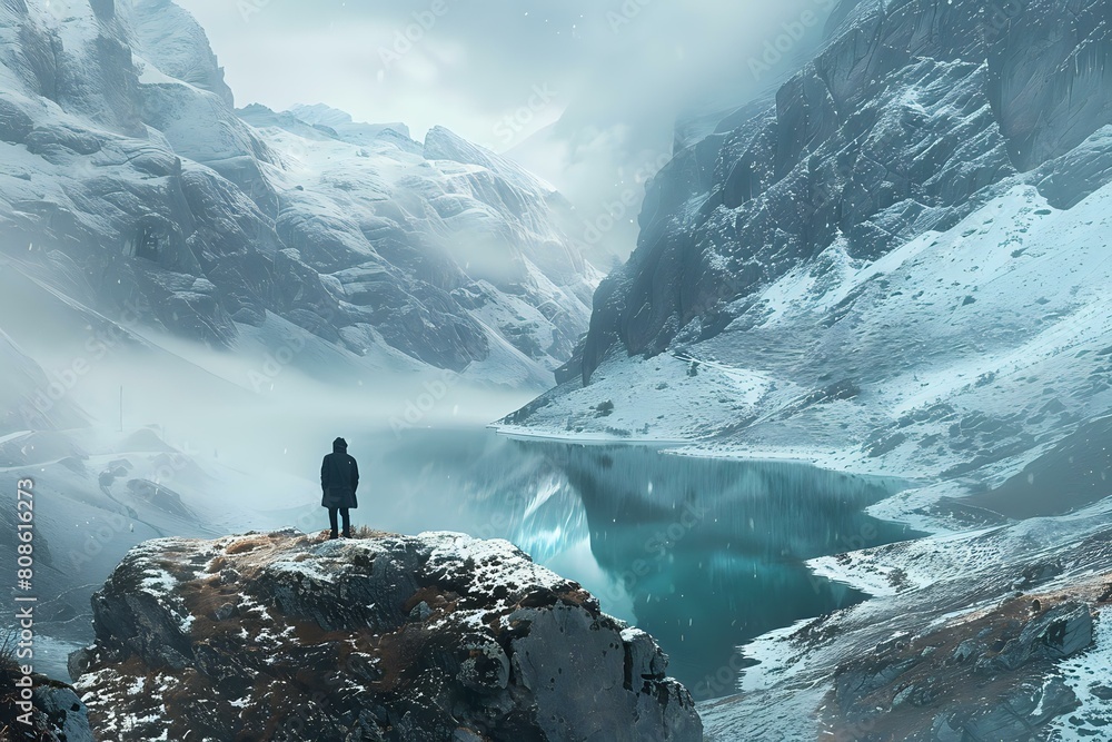Reverrence Awe and Reverence in the Mountain Wilderness Stock Photo | Adobe Stock