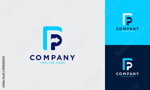 initial FP logo concept monogram, logo template designed to make your logo process easy and approachable. colors can be modified