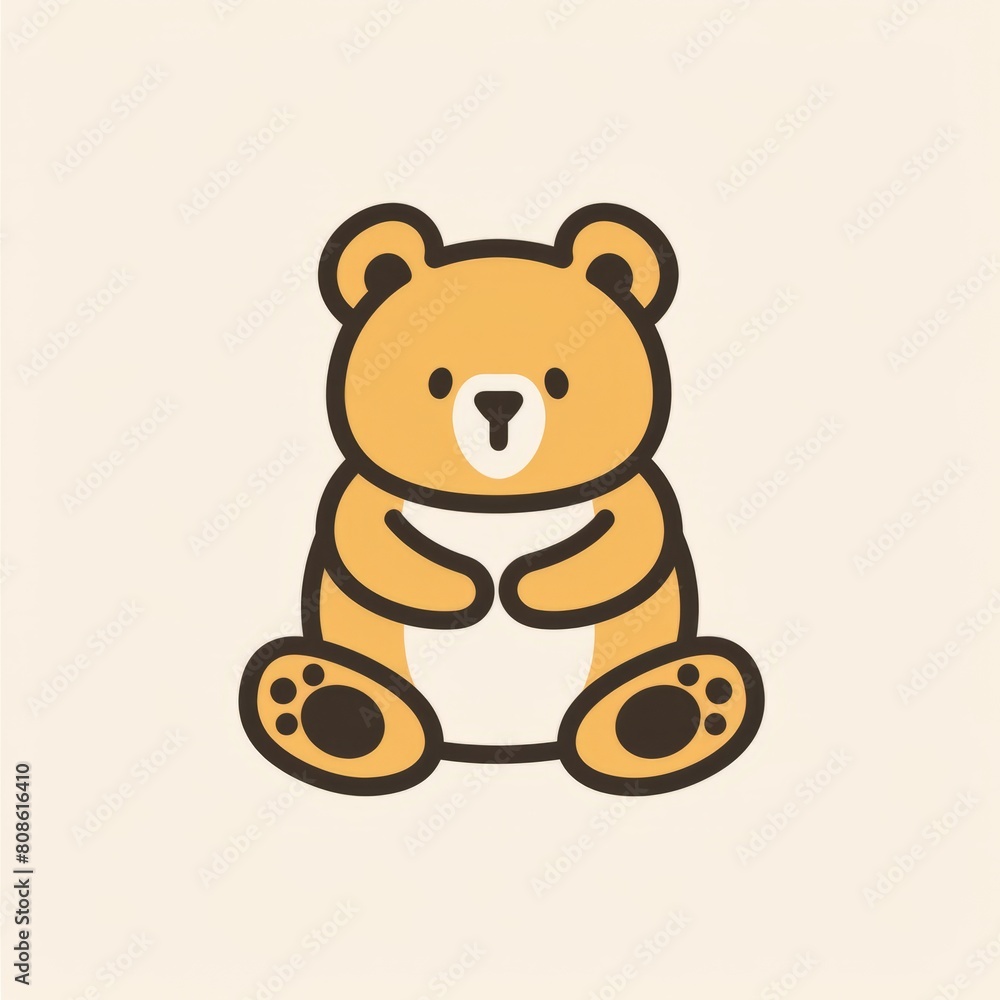 flat logo minimalist cute bear flat logo minimalist cute bear