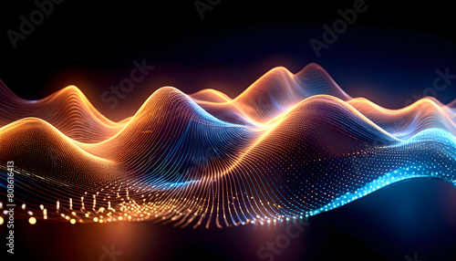 Neuro waves, 3D background photo