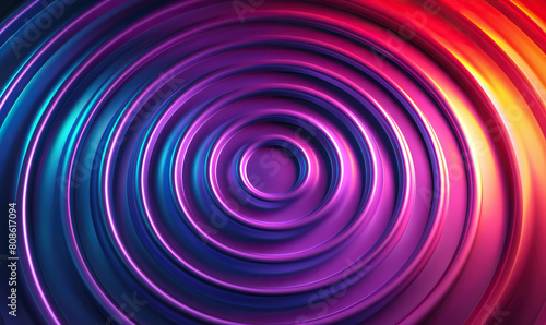 Abstract circular design with gradient colors from center to edge. generate Ai