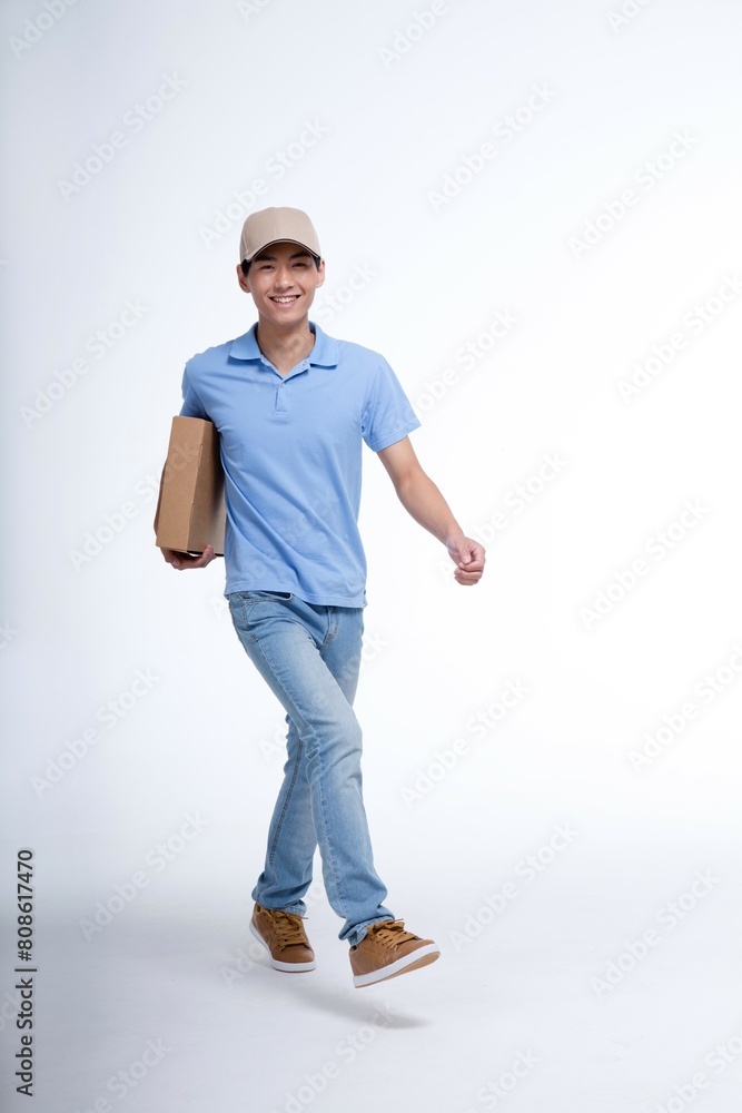Running shed film work young male Courier Running shed film work young male Courier