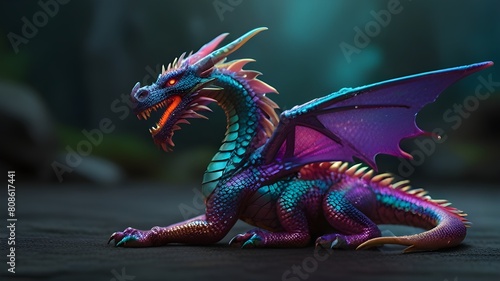 Bright Iridescent Dragon 