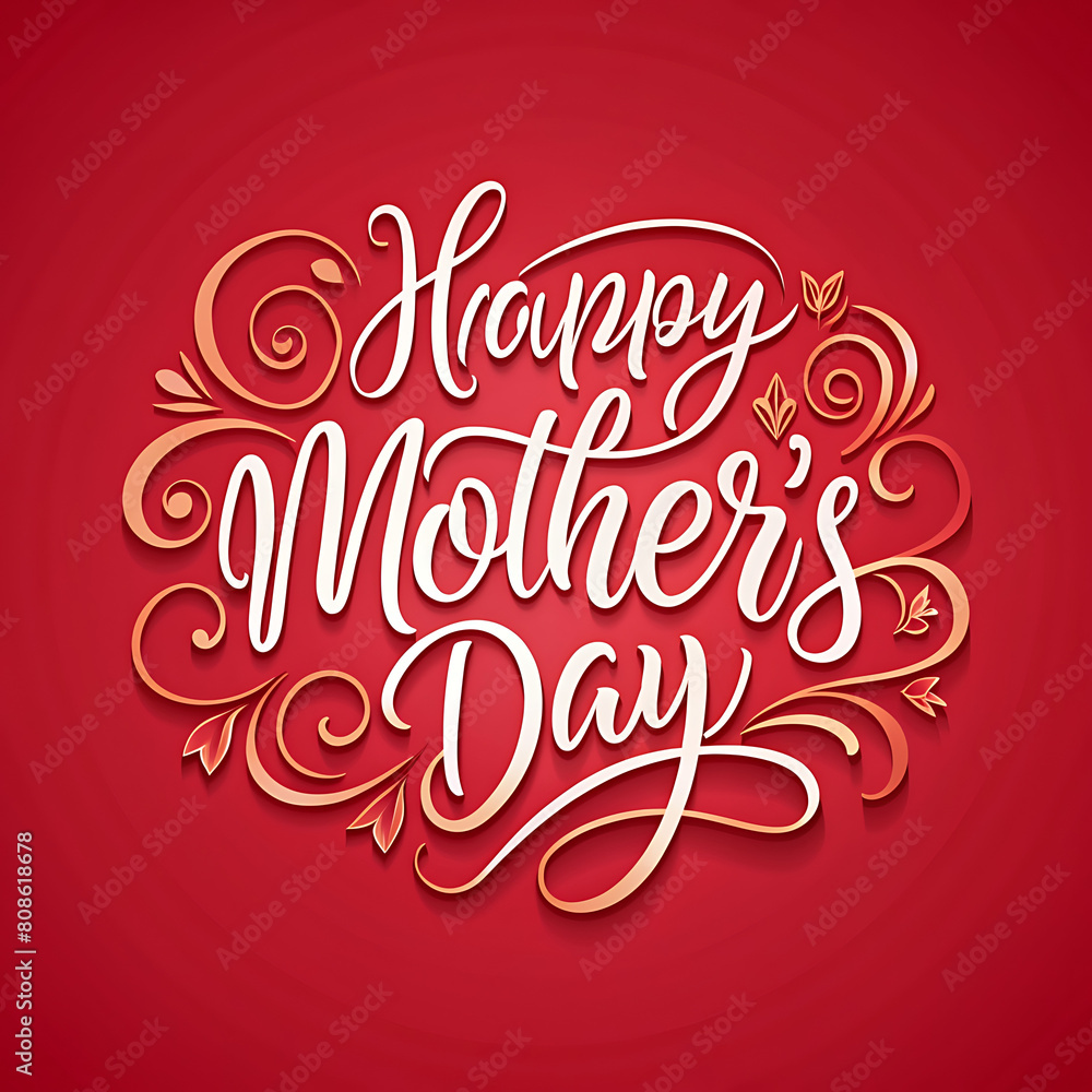 Happy Mothers day modern text design decorative background Happy Mothers day modern text design decorative background