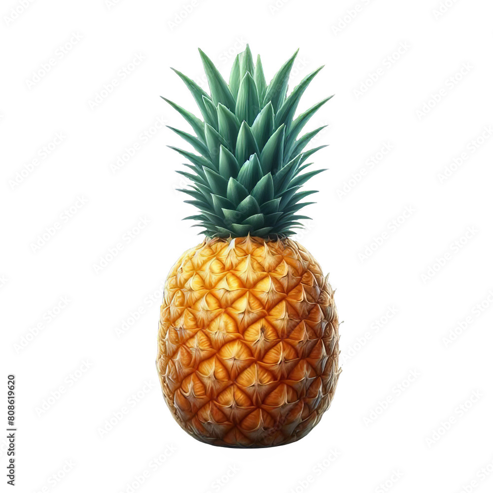 Pineapple fruit isolated on transparent background Pineapple fruit isolated on transparent background