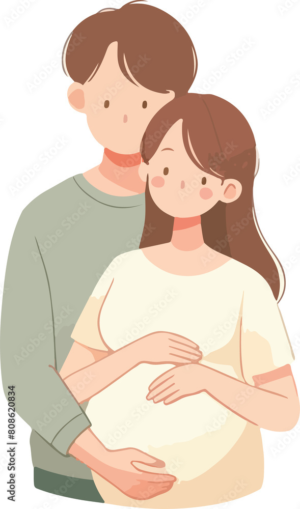 Pregnancy illustration created by artificial intelligence. Pregnancy illustration created by artificial intelligence.