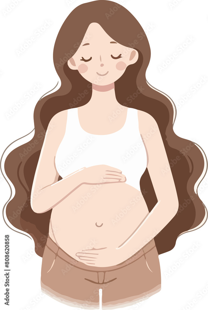Pregnancy illustration created by artificial intelligence. Pregnancy illustration created by artificial intelligence.