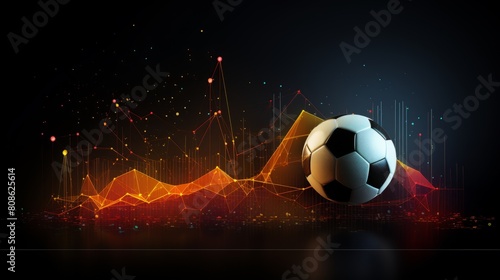 Online bet and analytics and statistics for soccer game, online sport betting concept photo