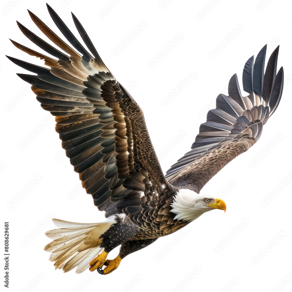 Fototapeta premium bald eagle a symbol of freedom and strength flying.