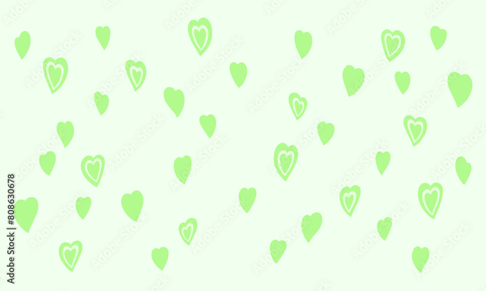 Fototapeta premium Flat style lovely heart pattern backdrop for greeting card design