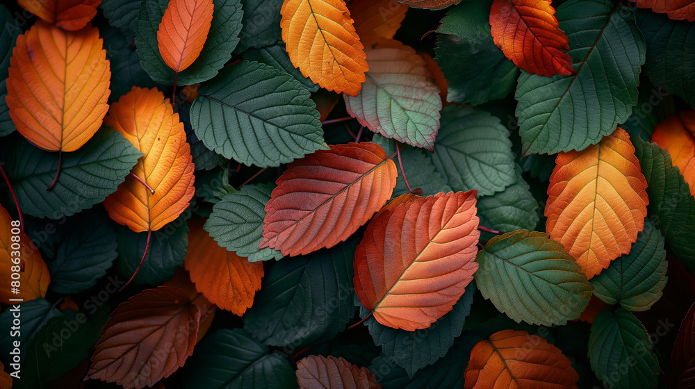A close up of a bunch of leaves with some green leaves in the middle A close up of a bunch of leaves with some green leaves in the middle