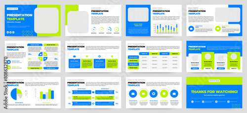 Modern presentation slide templates. Infographic elements template set for web, print, annual report brochure, business flyer leaflet marketing and advertising template. Vector Illustration.