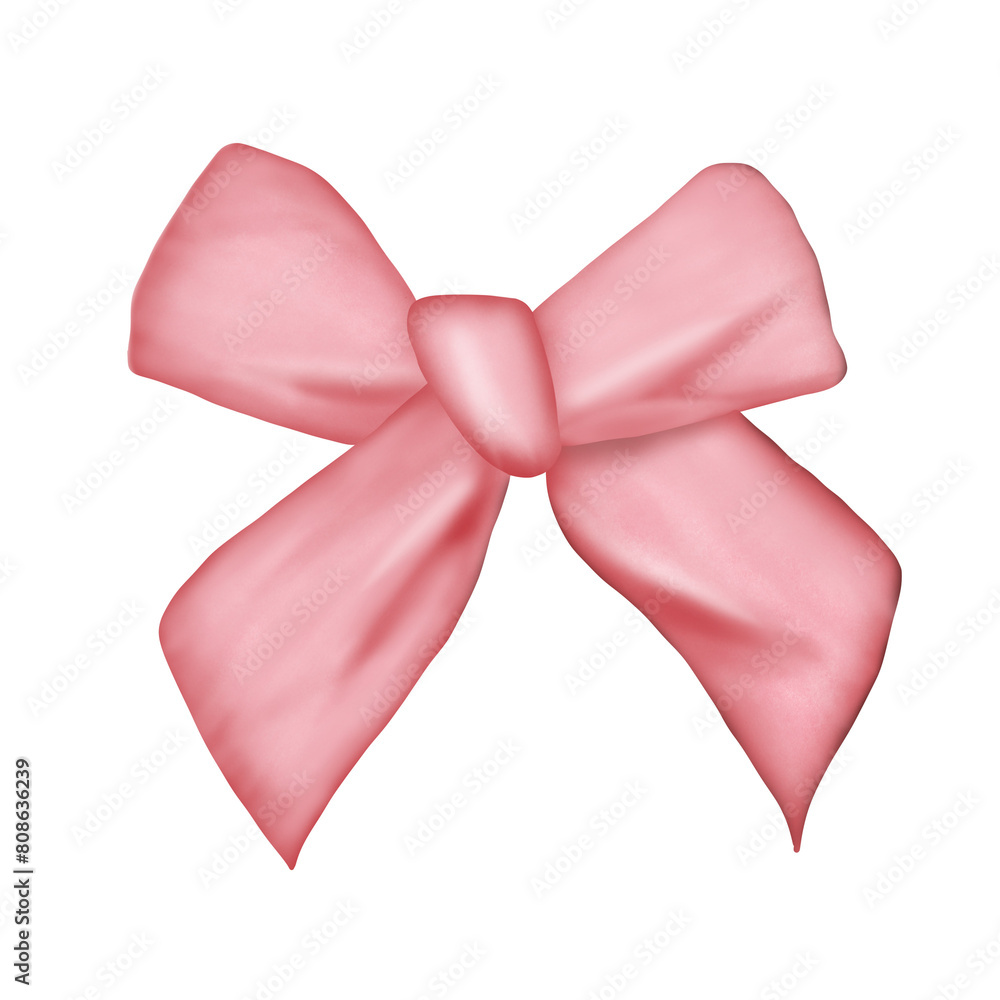 pink bow isolated on white background pink bow isolated on white background