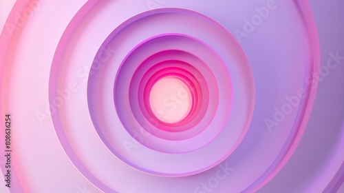 Colorful spiral patterns in soft pink and purple hues create a calming visual effect in a modern abstract design setting