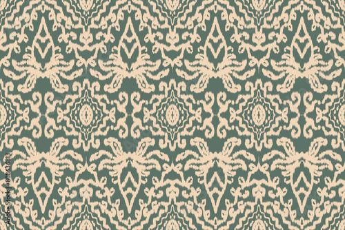 Seamless ethnic design, ikat art. beautiful hand drawn Design for textile and printingEthnic pattern.beautiful pattern. folk embroidery,bohemian style,aztec geometric art	