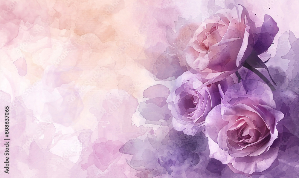 abstract floral watercolor background-generative aI