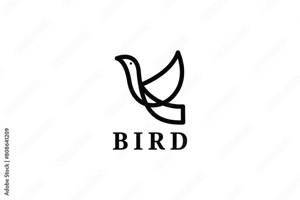 bird letter B logo bird letter B logo
