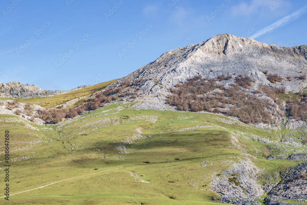 View from urbia valley in Aizkorri-Aratz natural park in the Basque Country (Spain)