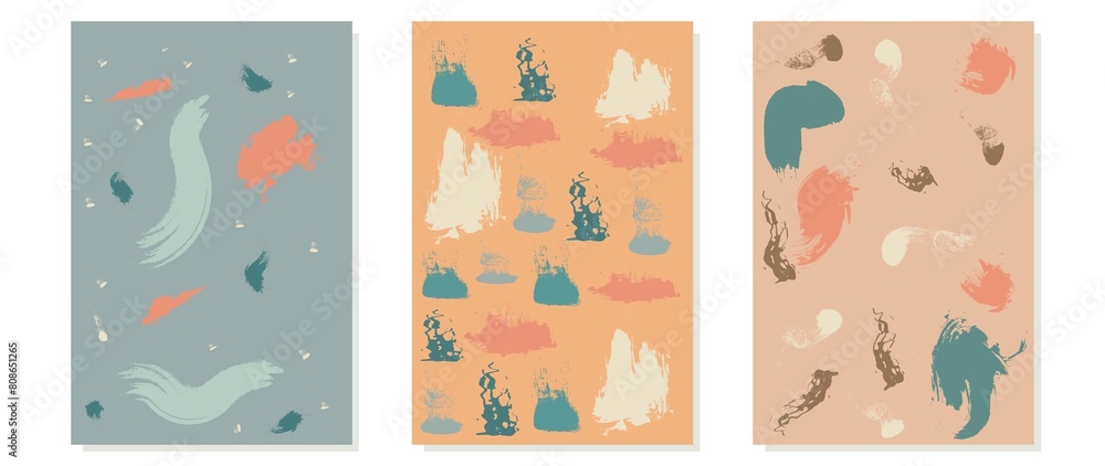 Flat posters. Abstract drawing. Modern style. Trendy template for print, cover design, poster, screensaver, flyer, textile and your advertising... Flat posters. Abstract drawing. Modern style. Trendy template for print, cover design, poster, screensaver, flyer, textile and your advertising...