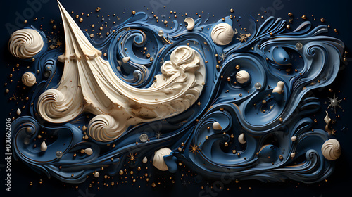 Transform vanilla ice cream into a celestial canvas. The scoops form intricate constellations, and the Milky Way swirls above.