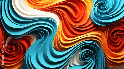 Abstract paper is great way to add little color to your walls.