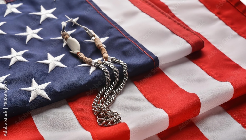 Fototapeta premium National Day of Prayer with USA flag 