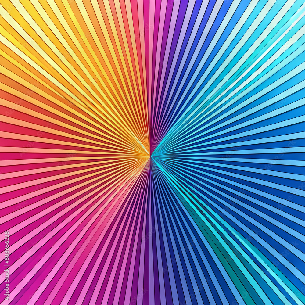 Fototapeta premium Abstract rays background in rainbow colors. Vector illustration. EPS 10.